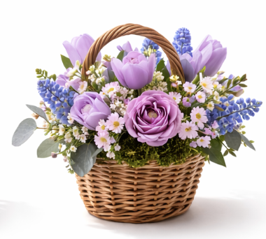 Lavender Bloom Basket