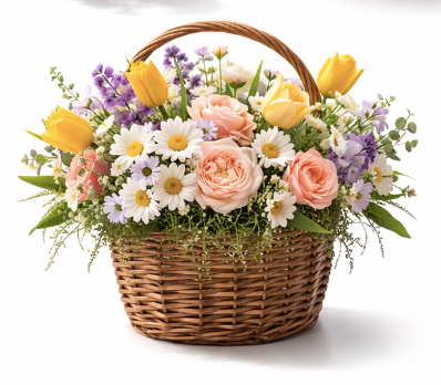 Sunlit Daisy Basket