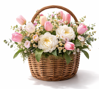 Blush Meadow Basket
